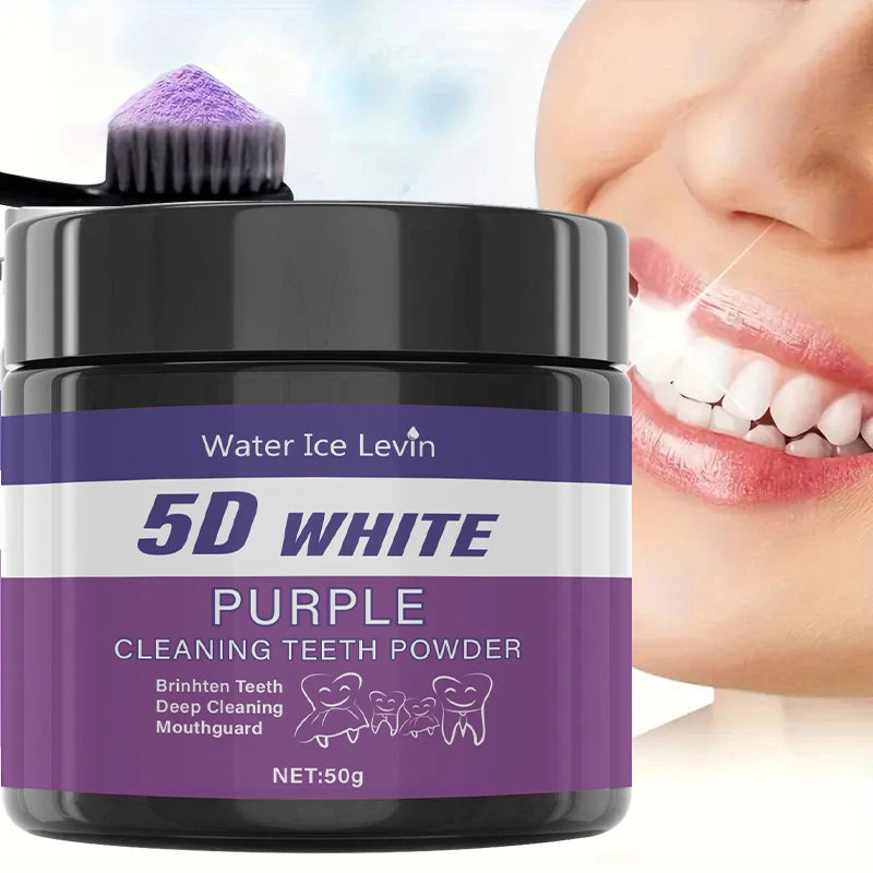 Purple Whitening Tooth Powder – Deep Clean & 5‑Day Brightening