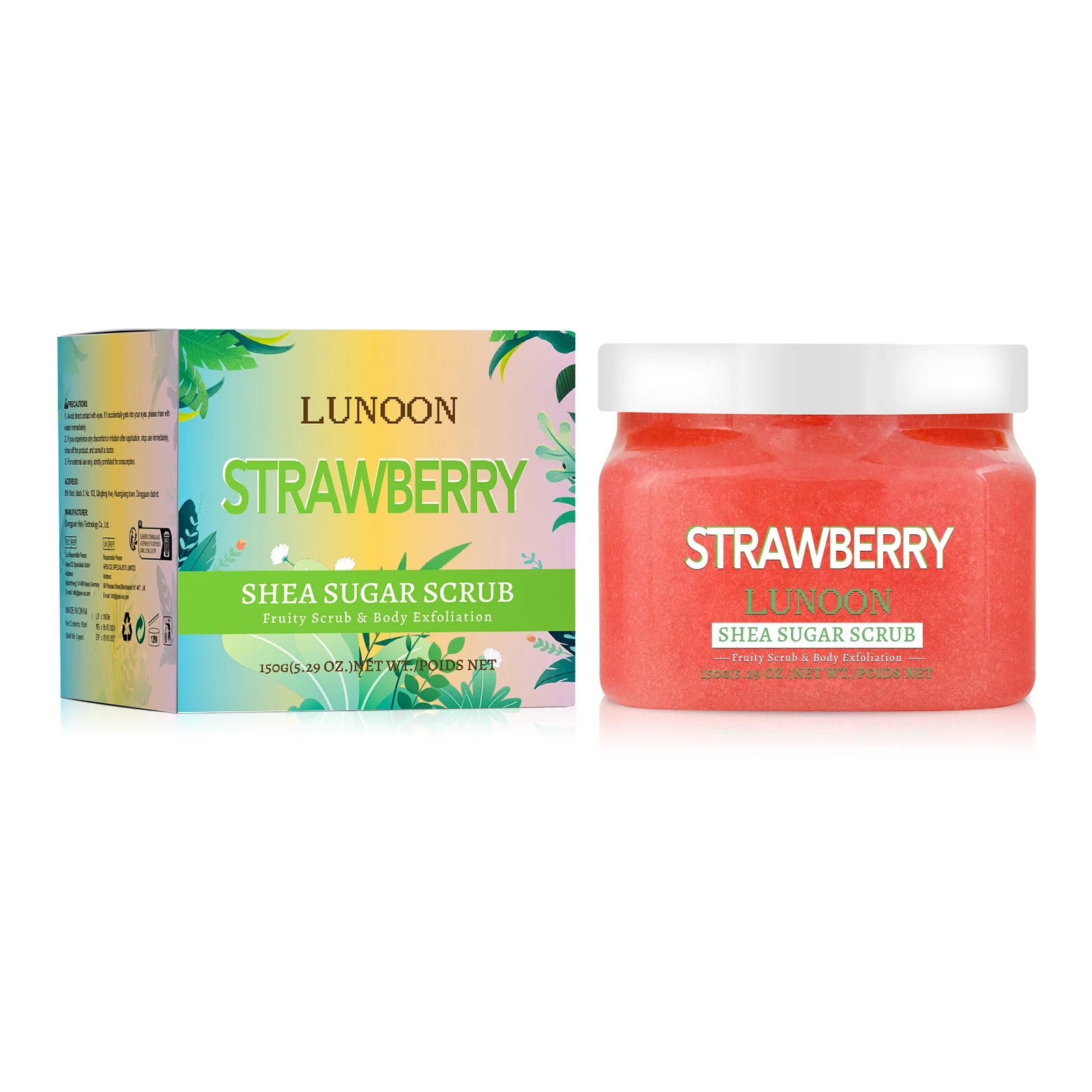 Natural Watermelon & Shea Butter Sugar Scrub 150g - Hydrating Body Polish for Smooth, Glowing Skin on Elbows, Knees & Legs.