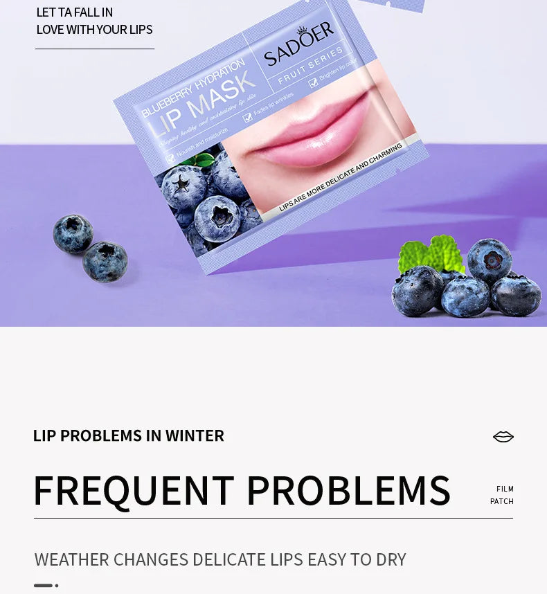 Fruits Lip Mask Moisturizing Nourishing Collagen Lip Patches Plump