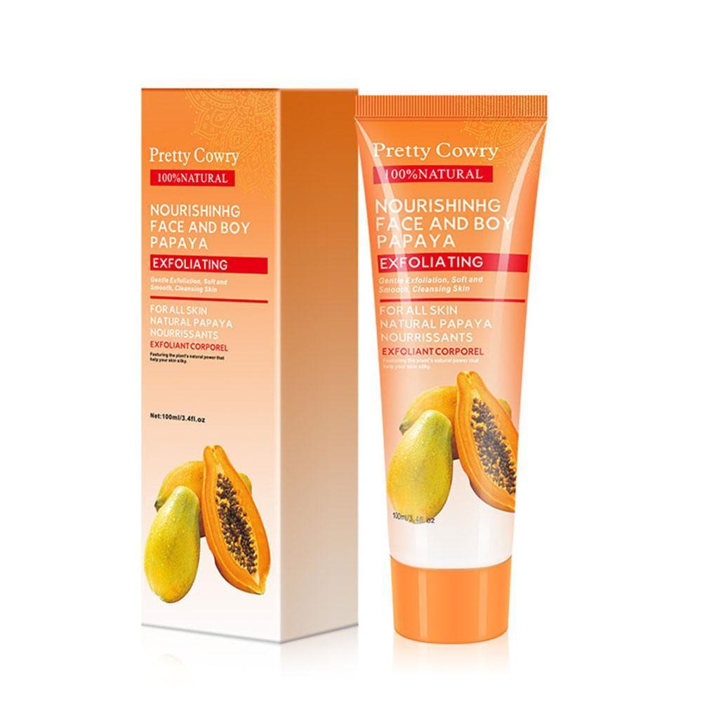 Cucumber Coconut Papaya Exfoliating Gel Cream – Facial & Body Deep Cleansing Moisturizer